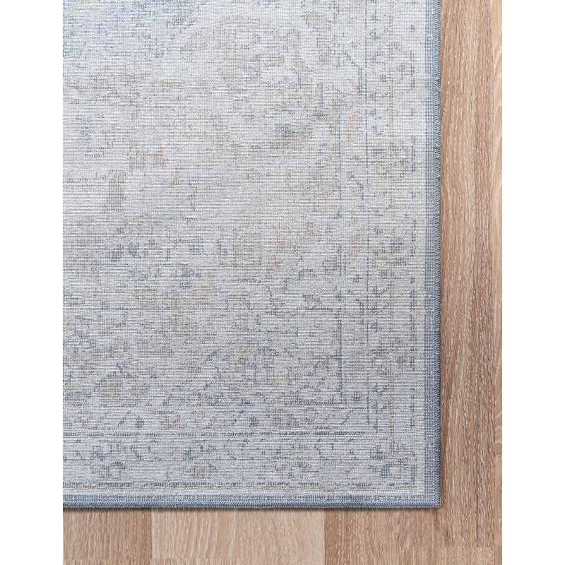 Canora Grey Northrup Performance Beige/Slate Blue Rug & Reviews Wayfair